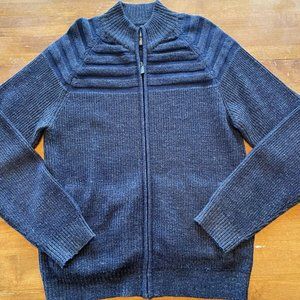 Kenneth Cole Reaction Sweater Adult XXL Black Full Zip Casual Wool/Acrylic Mens